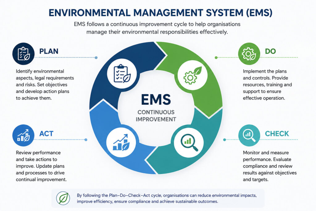 Cycle of environmental management processes.